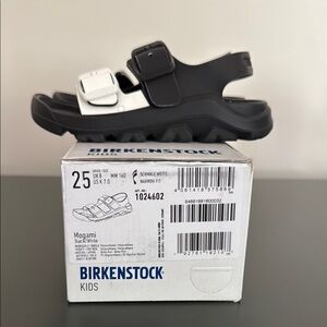 Birkenstock Kids Black and White Sandals